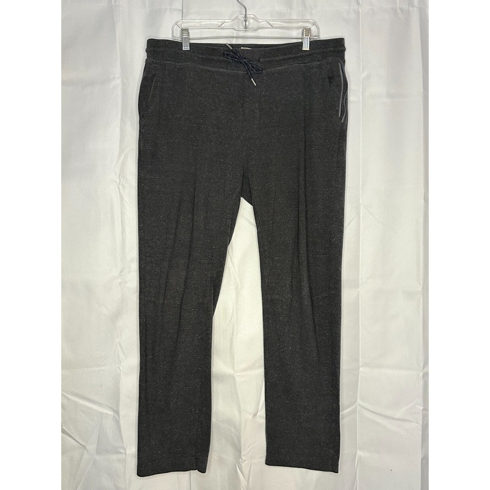 Faherty Organic Cotton Knit Lounge Jogger Pants Charcoal Gray XL Drawstring